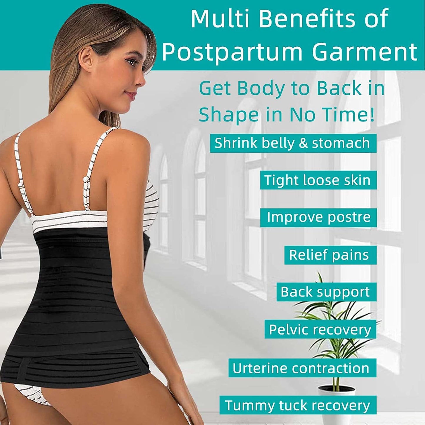 3-in-1 Postpartum Belly Wrap | Abdominal, Waist & Pelvic Support Belt for Post-Pregnancy Recovery | Adjustable & Breathable Belly Binder for Natural & C-Section Birth 🤱✨