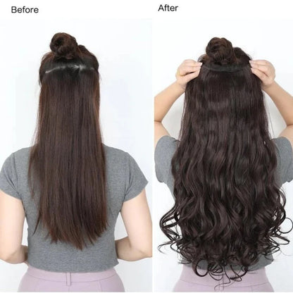 DIWALI SALE - 24 Inches" Clip In Hair Extensions + FREE Hair Bun (Juda) Extension