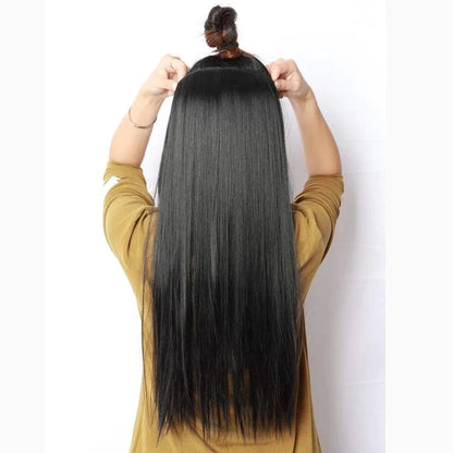 DIWALI SALE - 24 Inches" Clip In Hair Extensions + FREE Hair Bun (Juda) Extension