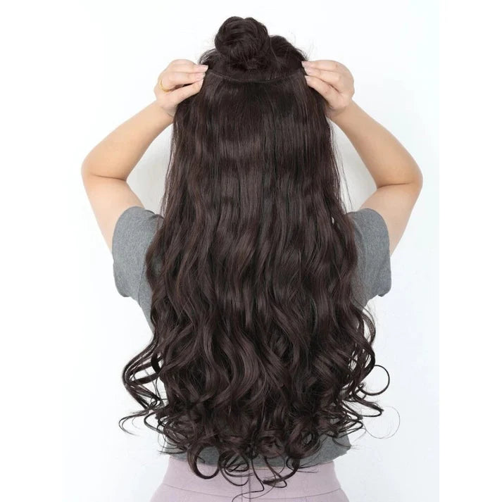 DIWALI SALE - 24 Inches" Clip In Hair Extensions + FREE Hair Bun (Juda) Extension