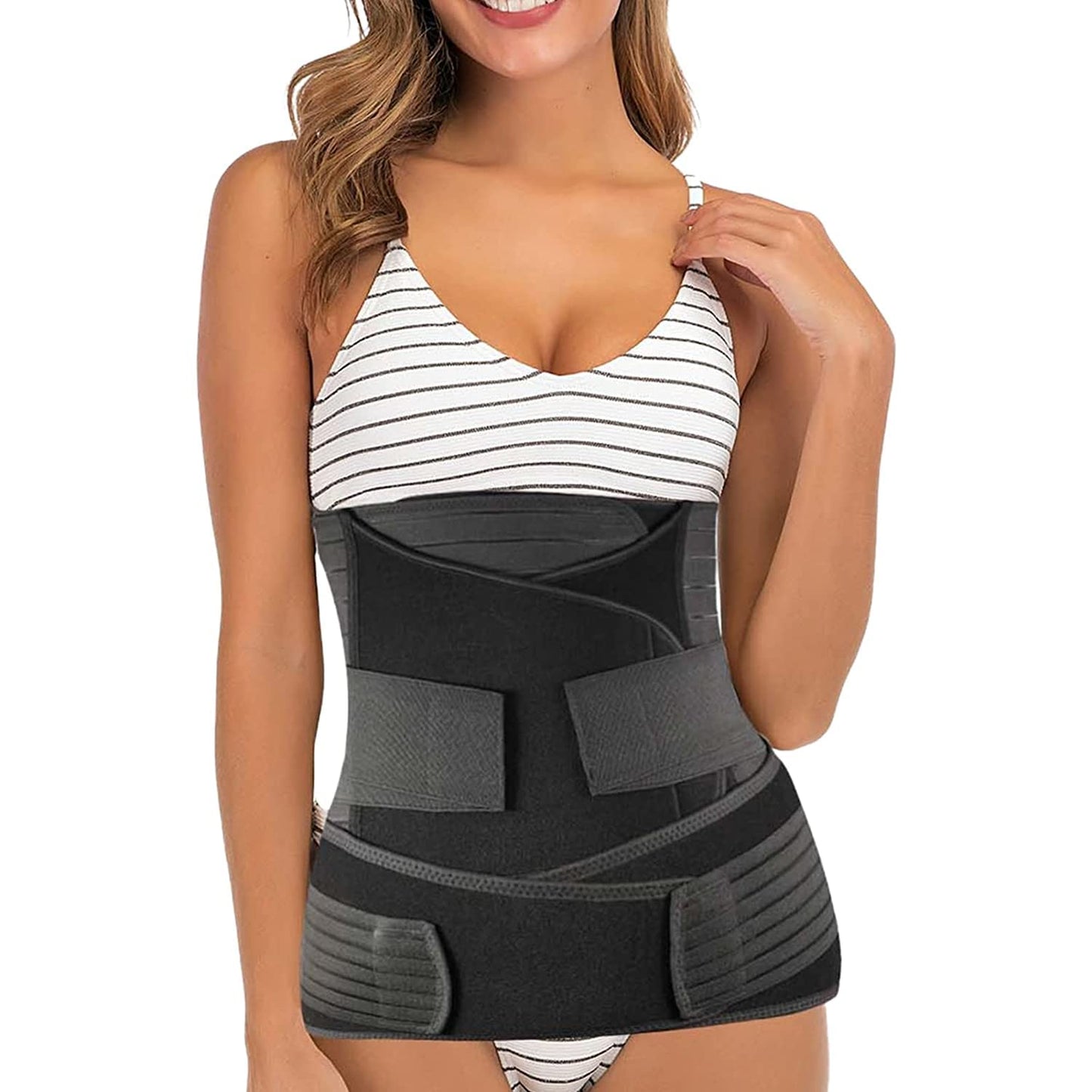 3-in-1 Postpartum Belly Wrap | Abdominal, Waist & Pelvic Support Belt for Post-Pregnancy Recovery | Adjustable & Breathable Belly Binder for Natural & C-Section Birth 🤱✨